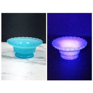 Degenhart Glass Star & Dewdrop Trinket Paperweight Open Salt Vtg